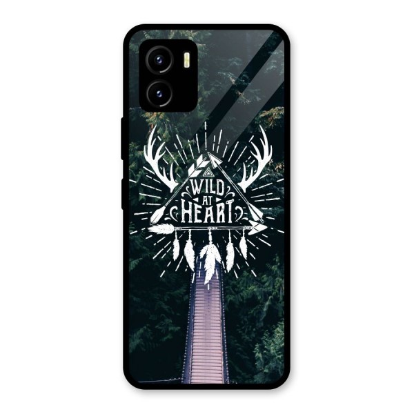 Wild Heart Glass Back Case for Vivo Y15s