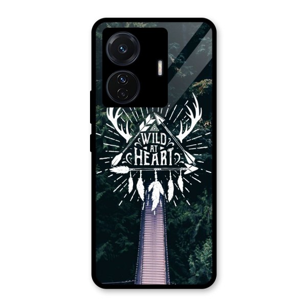 Wild Heart Glass Back Case for Vivo iQOO Z6 Pro