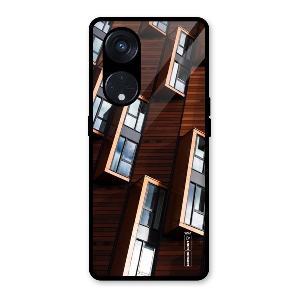 Window Abstract Glass Back Case for Reno8 T 5G