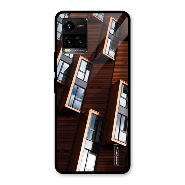 Window Abstract Glass Back Case for Vivo Y21A