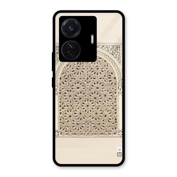 Window Ornaments Glass Back Case for Vivo T1 Pro