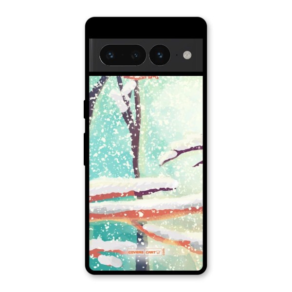 Winter Season Glass Back Case for Google Pixel 7 Pro