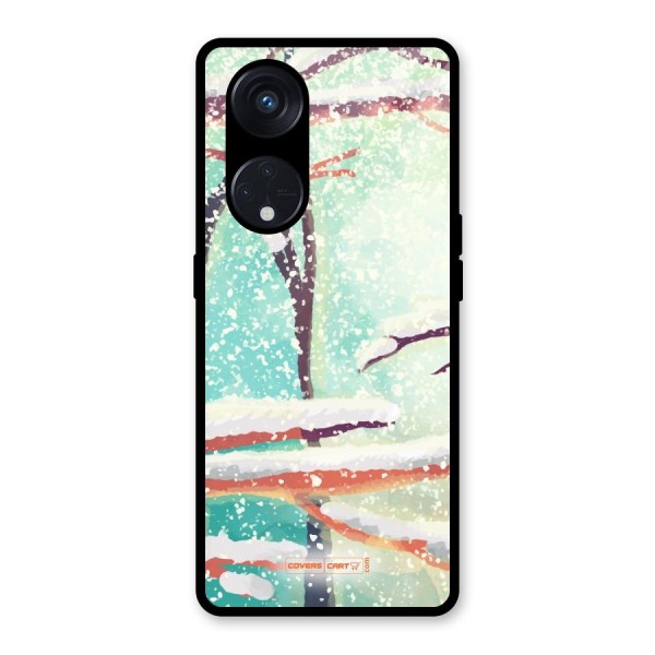 Winter Season Glass Back Case for Reno8 T 5G