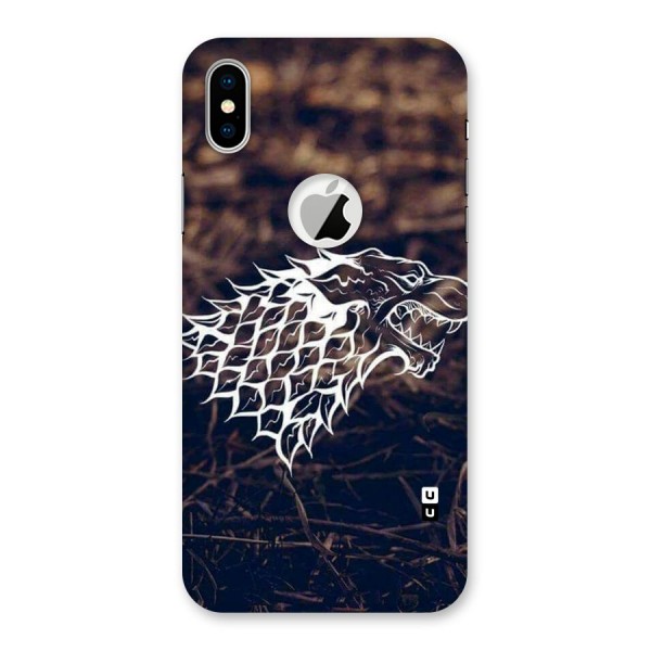 Wolf In White Back Case for iPhone XS Logo Cut