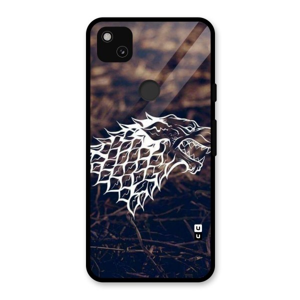 Wolf In White Glass Back Case for Google Pixel 4a
