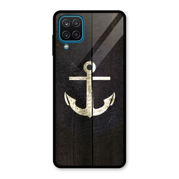 Wood Anchor Glass Back Case for Galaxy A12