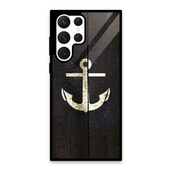Wood Anchor Glass Back Case for Galaxy S22 Ultra 5G