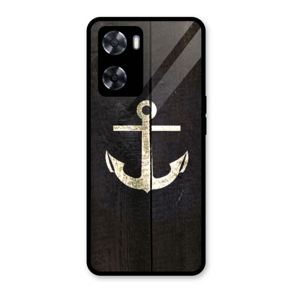 Wood Anchor Glass Back Case for Oppo A57 2022