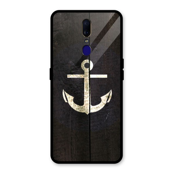 Wood Anchor Glass Back Case for Oppo F11