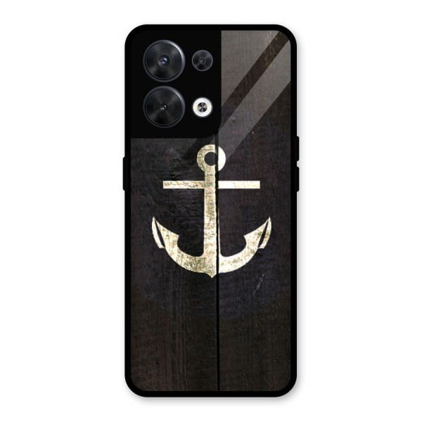 Wood Anchor Glass Back Case for Oppo Reno8 5G