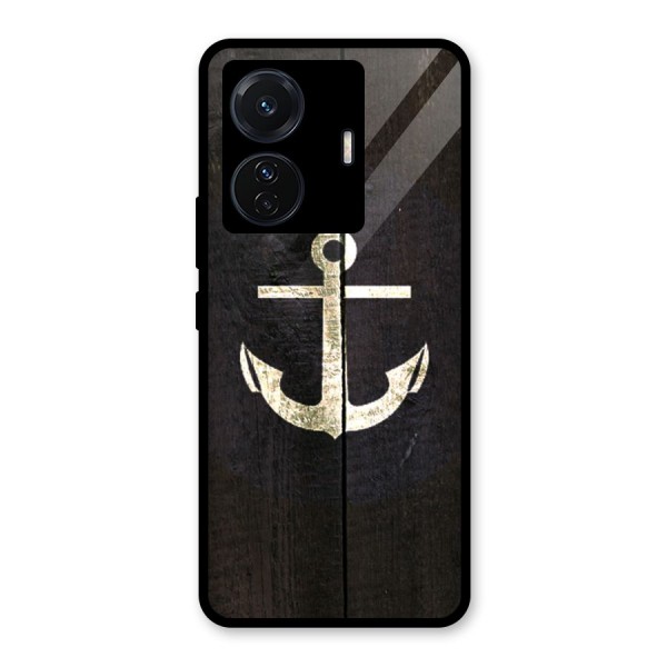 Wood Anchor Glass Back Case for Vivo T1 Pro