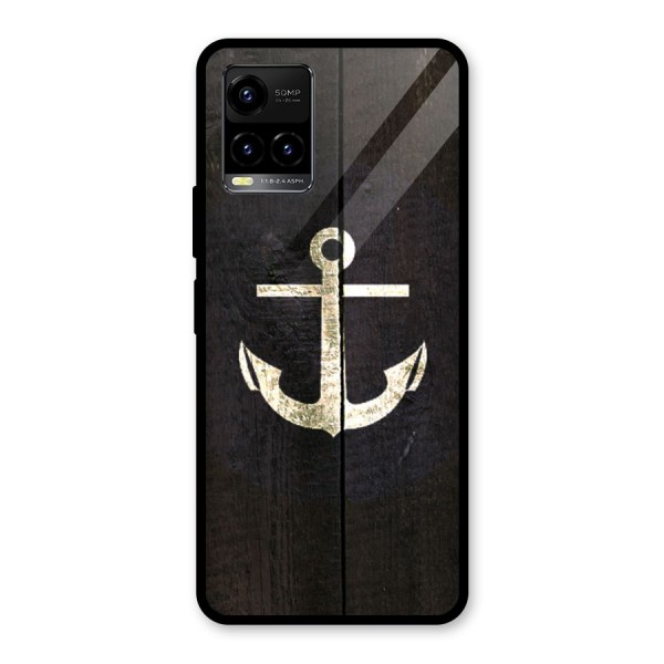 Wood Anchor Glass Back Case for Vivo Y21G