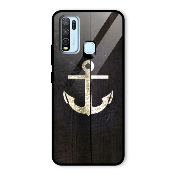 Wood Anchor Glass Back Case for Vivo Y30