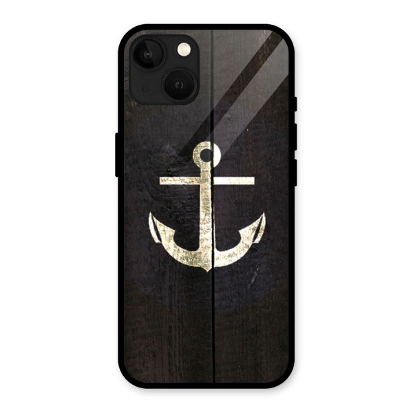 Wood Anchor Glass Back Case for iPhone 13