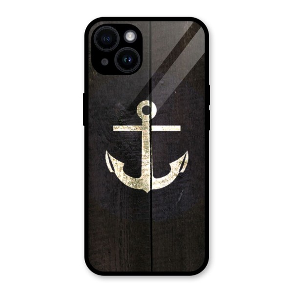 Wood Anchor Glass Back Case for iPhone 14