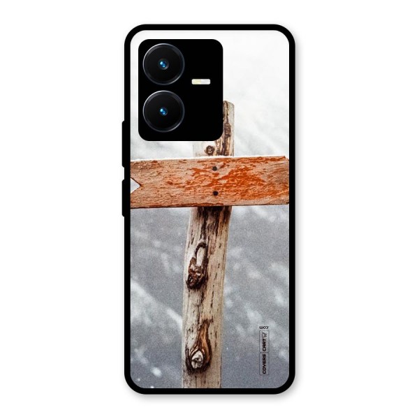 Wood And Snow Glass Back Case for Vivo Y22