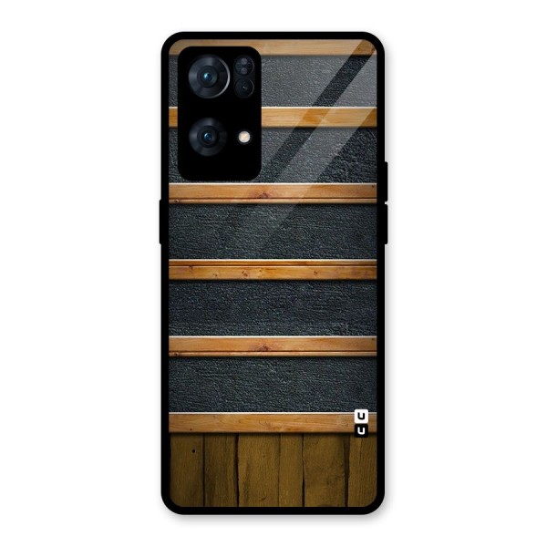 Wood Design Glass Back Case for Oppo Reno7 Pro 5G