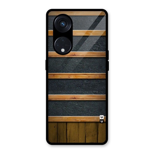 Wood Design Glass Back Case for Reno8 T 5G