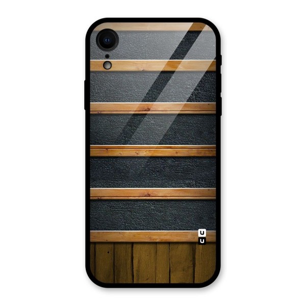 Wood Design Glass Back Case for XR