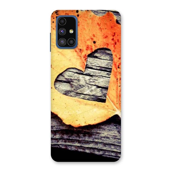 Wood Heart Leaf Back Case for Galaxy M51