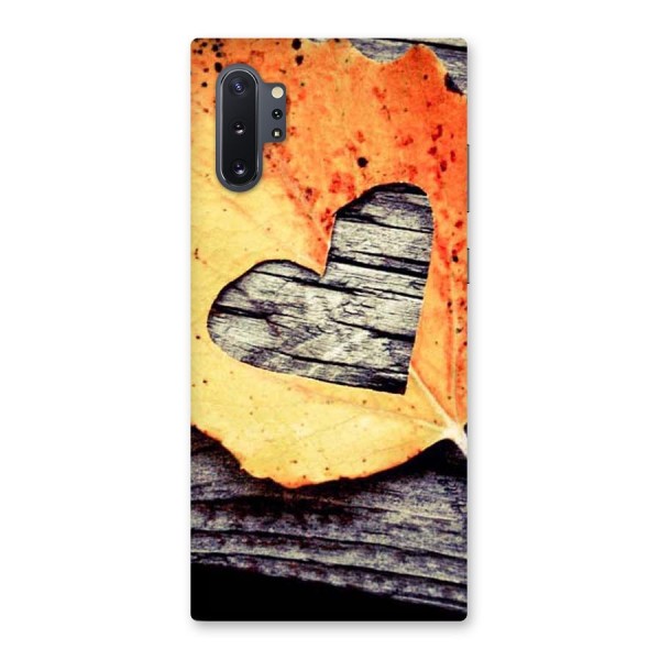 Wood Heart Leaf Back Case for Galaxy Note 10 Plus