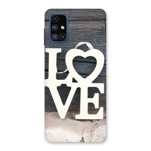 Wood Love Lock Back Case for Galaxy M51