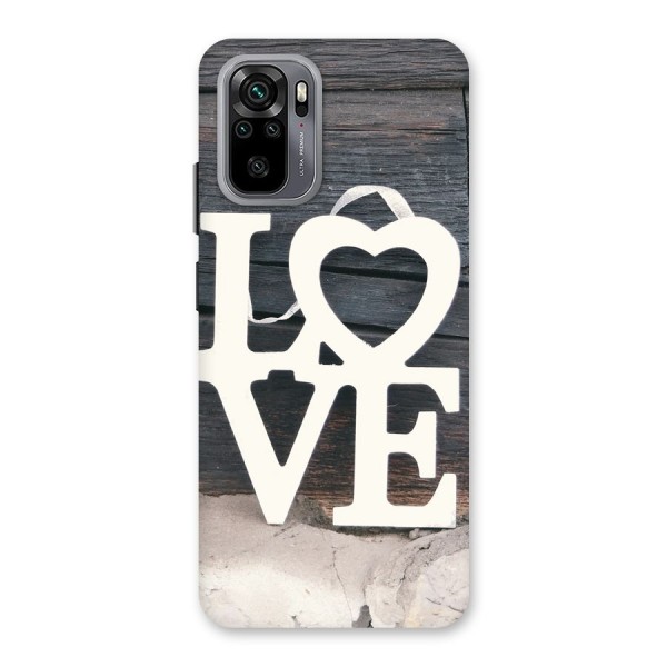 Wood Love Lock Back Case for Redmi Note 10