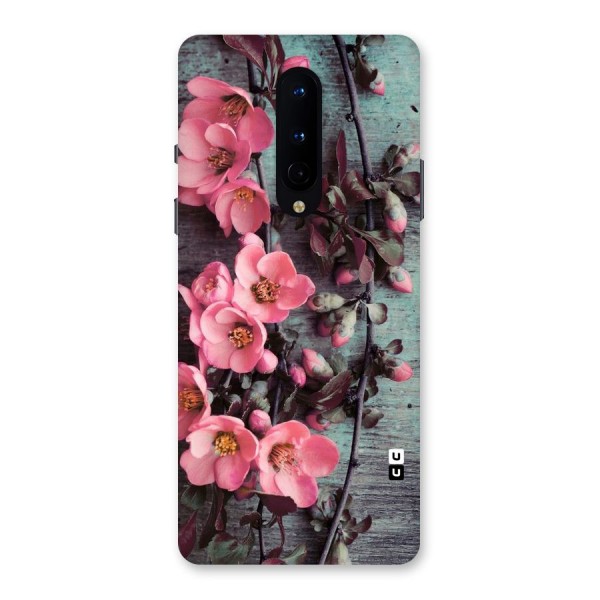 Wooden Floral Pink Back Case for OnePlus 8