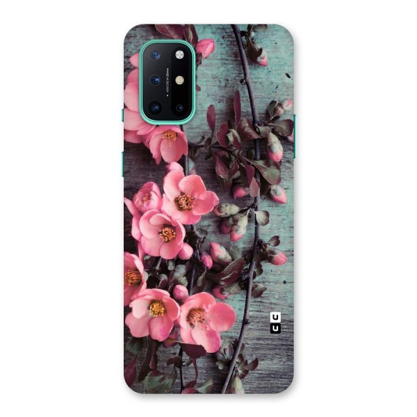 Wooden Floral Pink Back Case for OnePlus 8T