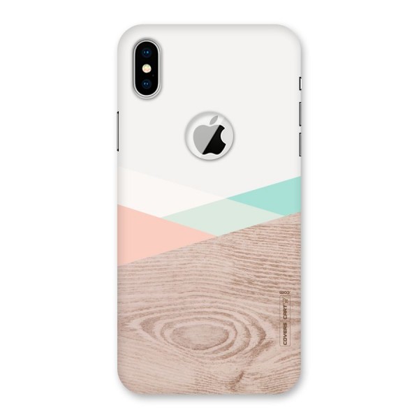 Wooden Fusion Back Case for iPhone XS Logo Cut