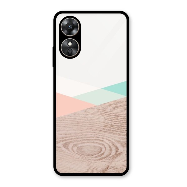 Wooden Fusion Glass Back Case for Oppo A17