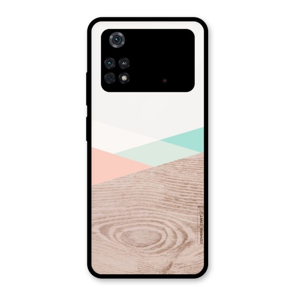 Wooden Fusion Glass Back Case for Poco M4 Pro 4G