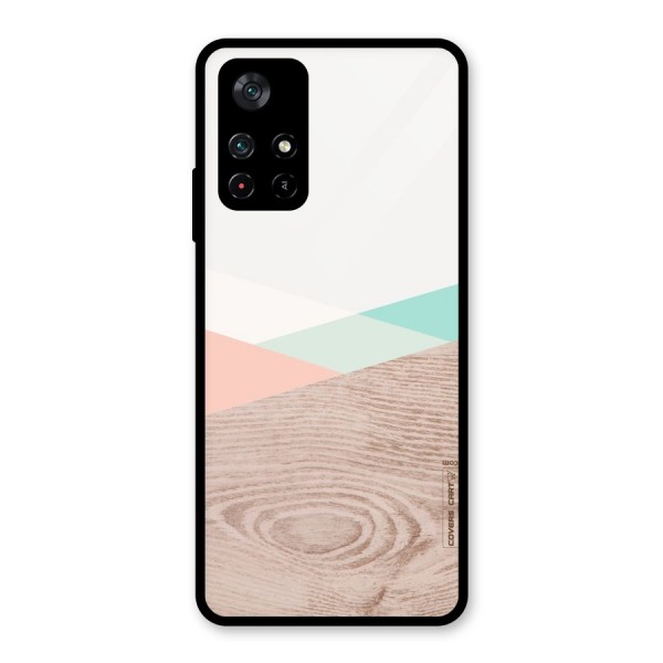 Wooden Fusion Glass Back Case for Poco M4 Pro 5G