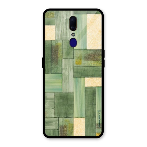 Wooden Green Texture Glass Back Case for Oppo F11