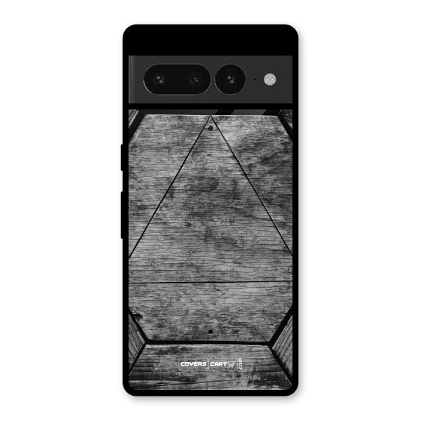 Wooden Hexagon Glass Back Case for Google Pixel 7 Pro