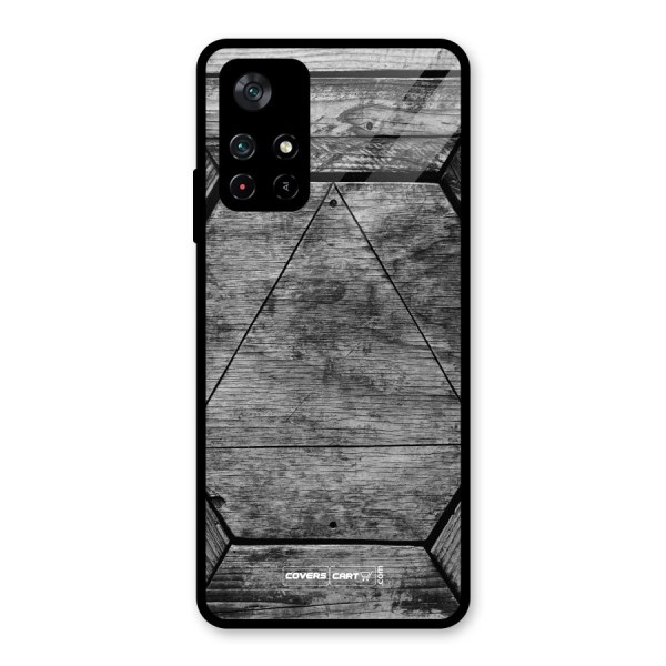 Wooden Hexagon Glass Back Case for Poco M4 Pro 5G