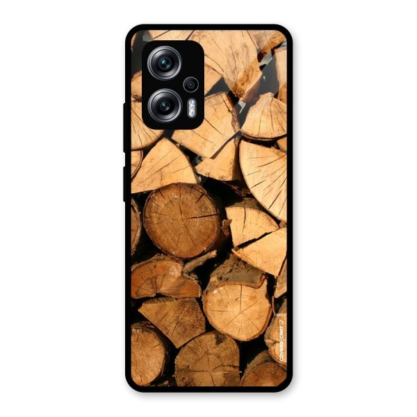 Wooden Logs Glass Back Case for Redmi K50i