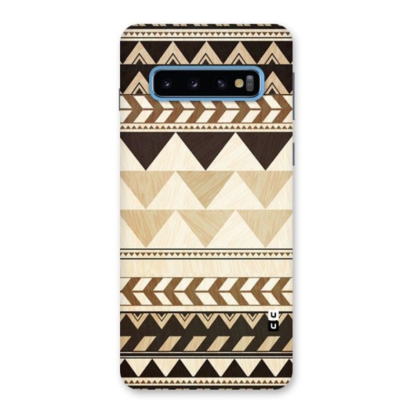 Wooden Printed Chevron Back Case for Galaxy S10