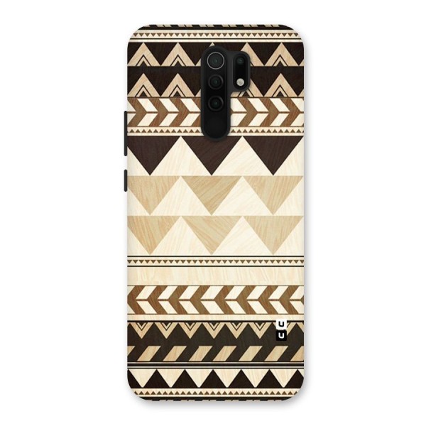 Wooden Printed Chevron Back Case for Redmi 9 Prime