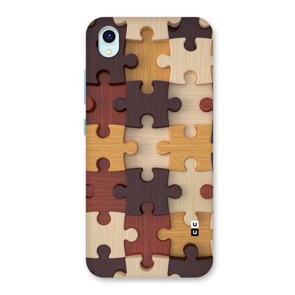 Wooden Puzzle (Printed) Back Case for Vivo Y1s