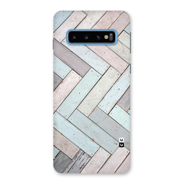 Wooden ZigZag Design Back Case for Galaxy S10