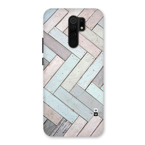 Wooden ZigZag Design Back Case for Redmi 9 Prime