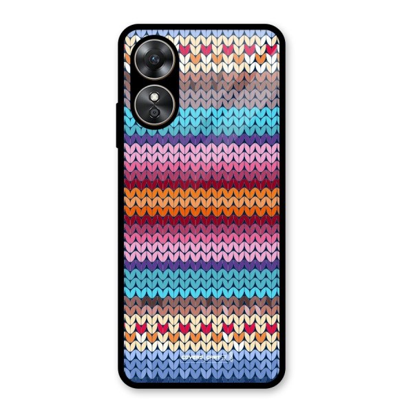 Woolen Glass Back Case for Oppo A17