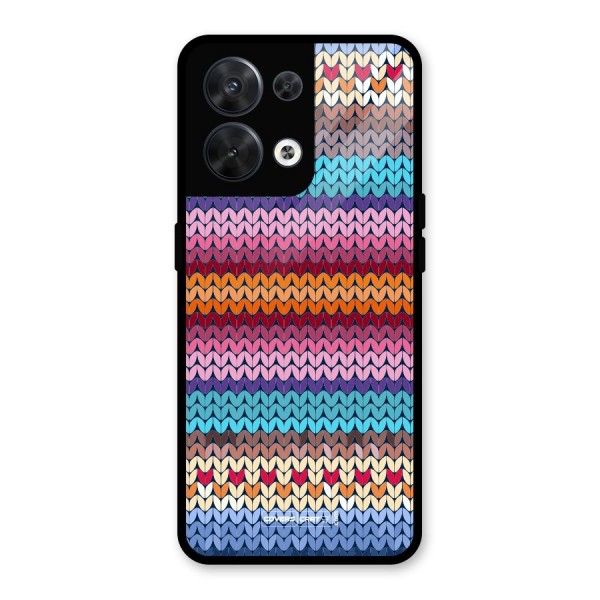 Woolen Glass Back Case for Oppo Reno8 5G