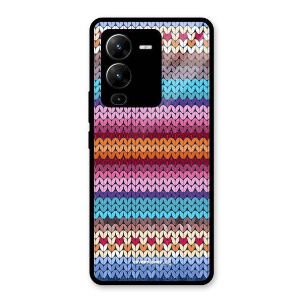 Woolen Glass Back Case for Vivo V25 Pro