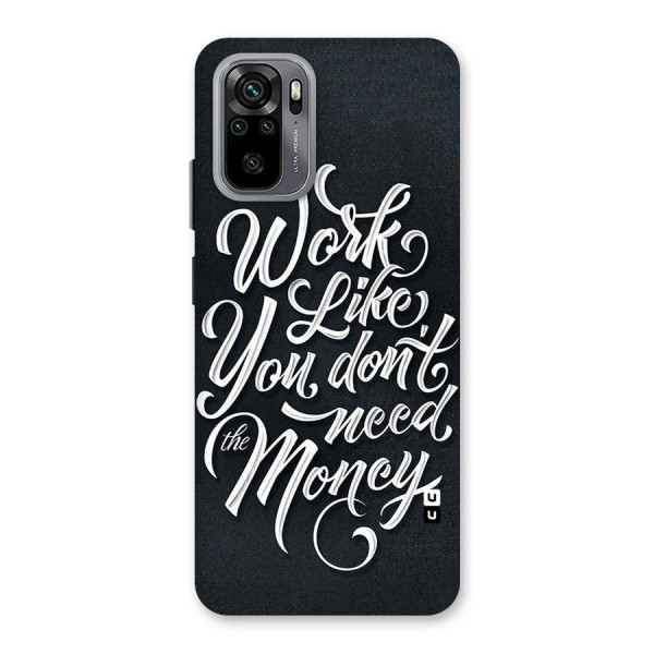 Work Like King Back Case for Redmi Note 10