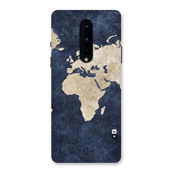 World Map Blue Gold Back Case for OnePlus 8