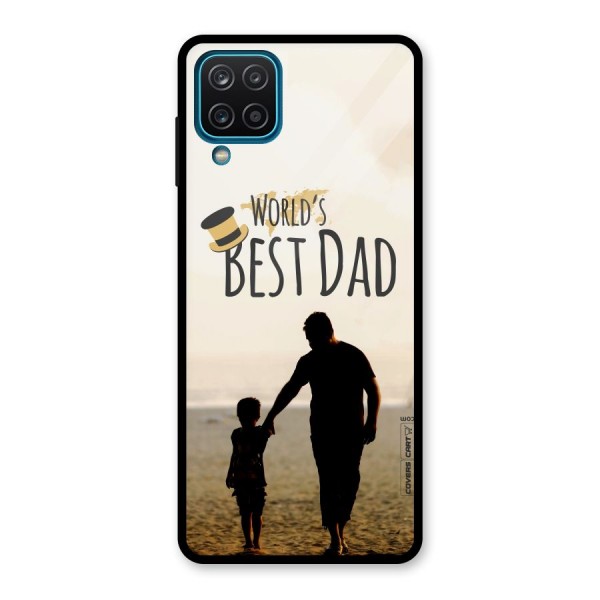 Worlds Best Dad Glass Back Case for Galaxy A12