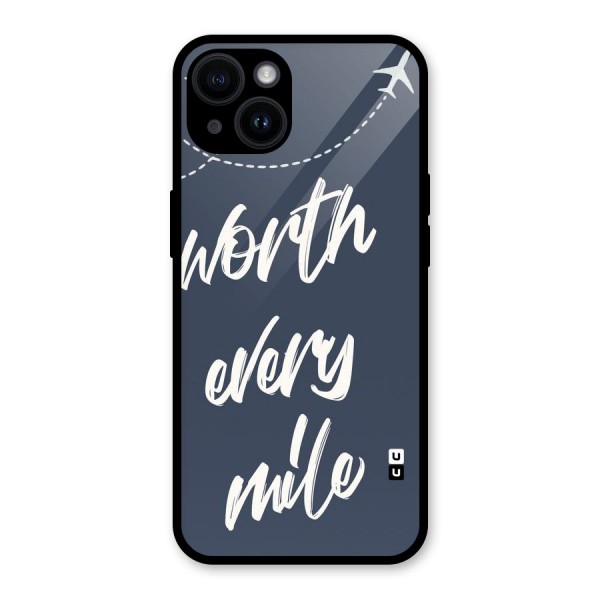 Worth Every Mile Glass Back Case for iPhone 14