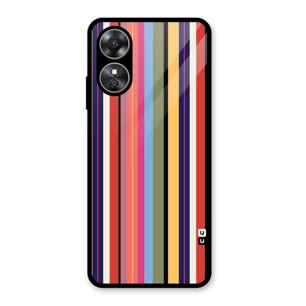 Wrapping Stripes Glass Back Case for Oppo A17